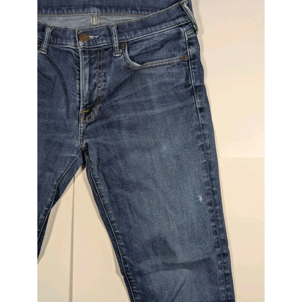 Abercrombie & Fitch Slim Straight Jeans Men's 31x32 Blue Denim Button Fly